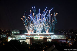 100 Games of State of Origin Rooftop Fireworks