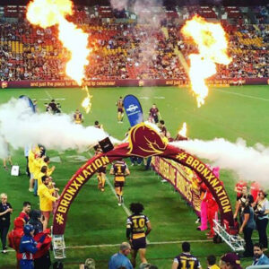 Brisbane Broncos Close Proximity Pyrotechnics